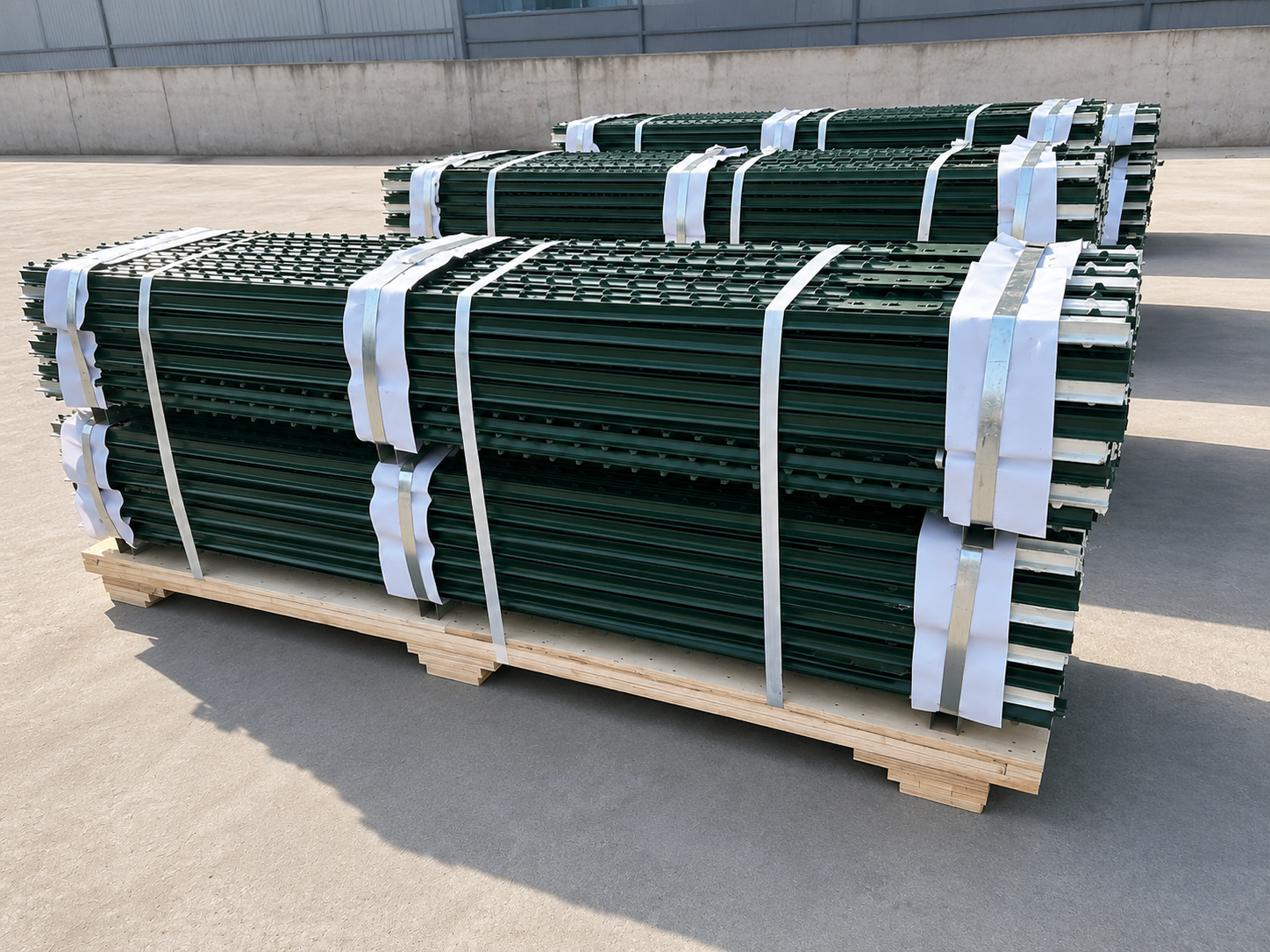 Steel T posts for farm and ranch fencing