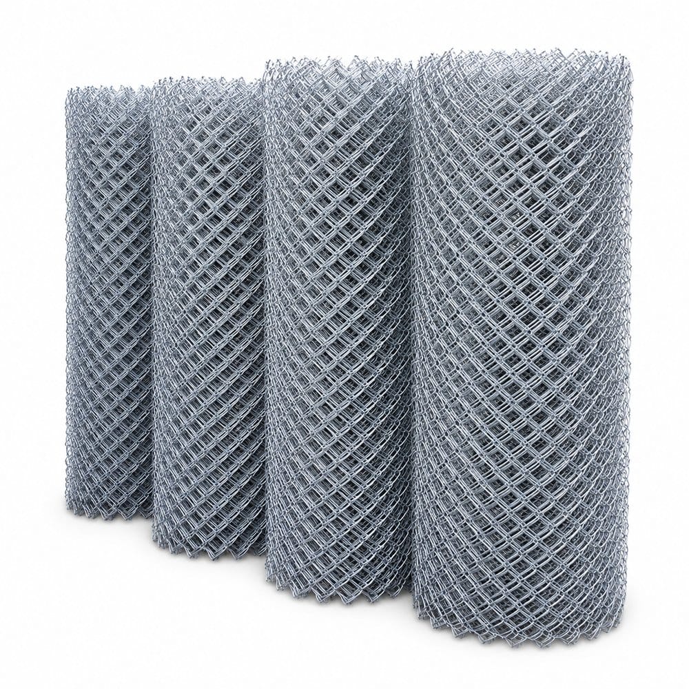 Galvanized chain link fence mesh rolls for perimeter fencing