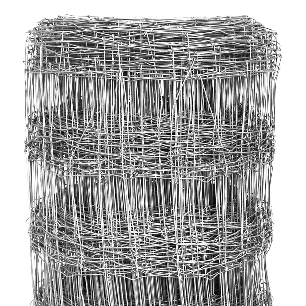 Hinge joint field fence roll for farm and livestock fencing