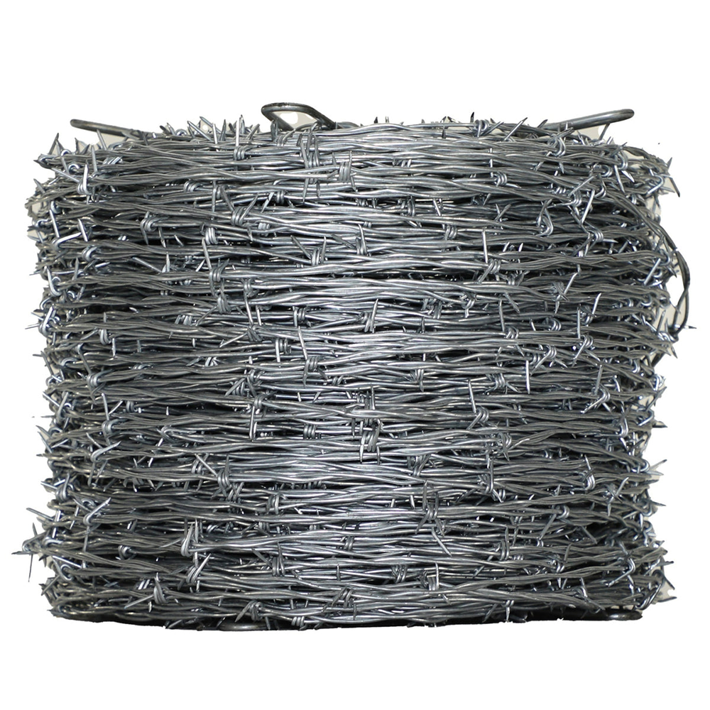 Barbed wire coil compared with woven wire field fence for cattle and livestock