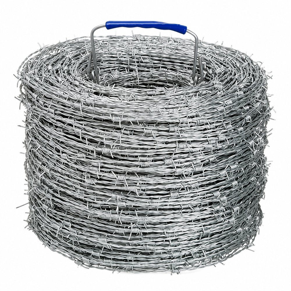 15.5 gauge high tensile galvanized barbed wire 1320 ft coil