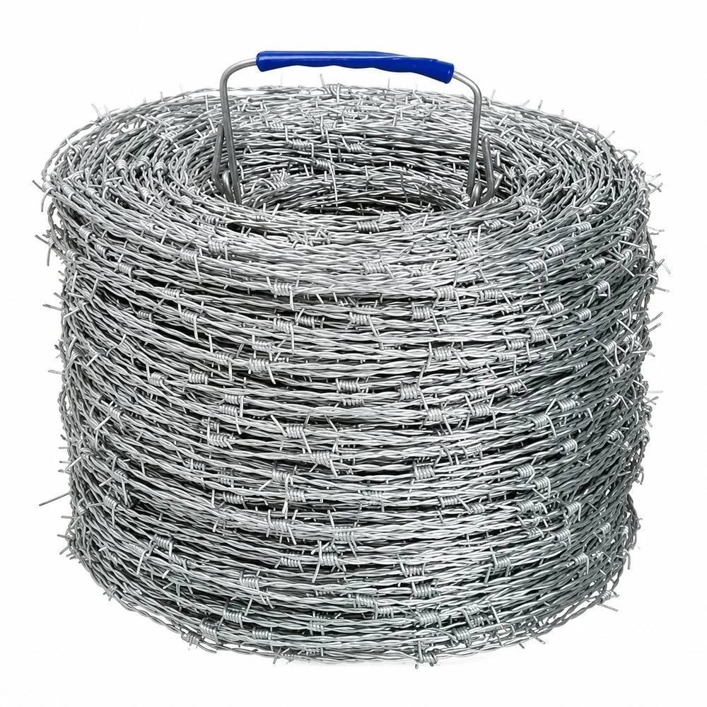 Galvanized high tensile barbed wire coil