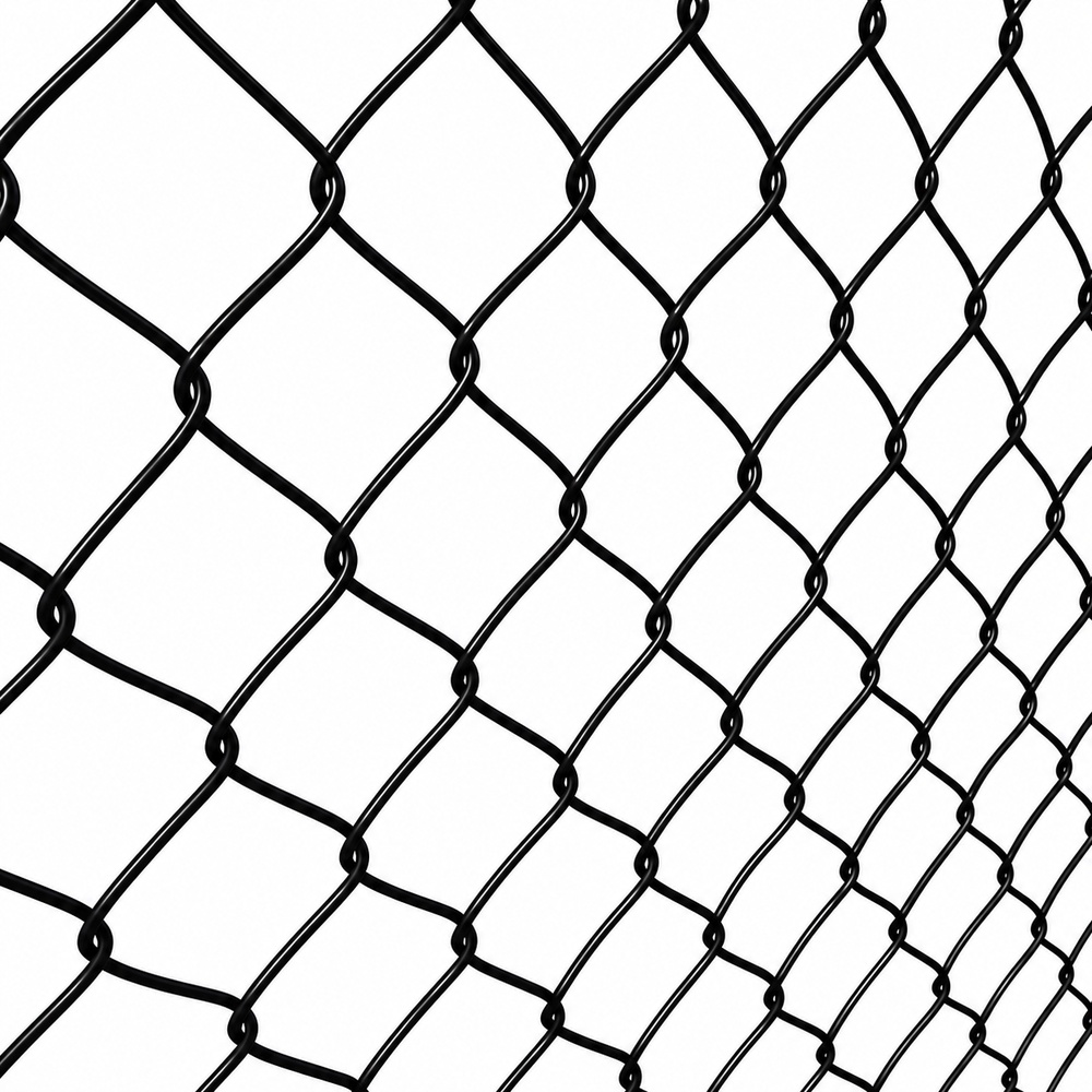 black pvc chain link fence mesh detail