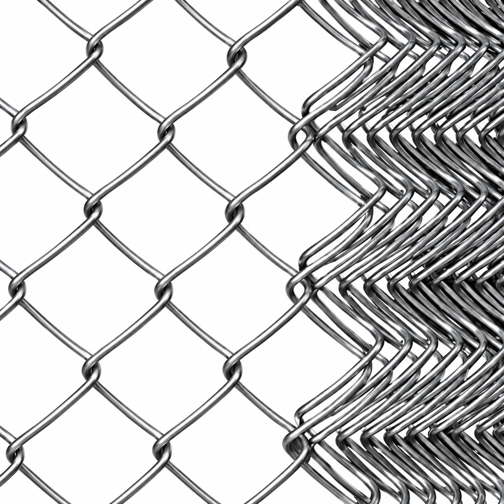 galvanized chain link fence diamond mesh detail