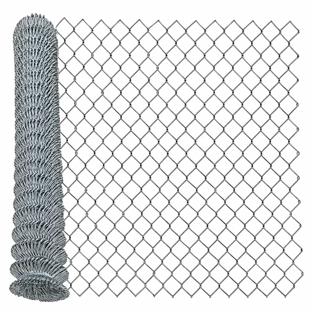 Galvanized chain link fabric roll illustration