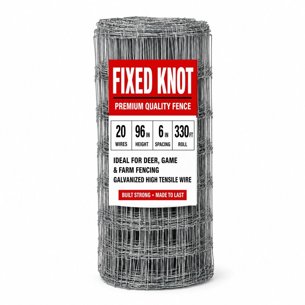 8 ft fixed knot deer and game fence roll model 2096-6-330