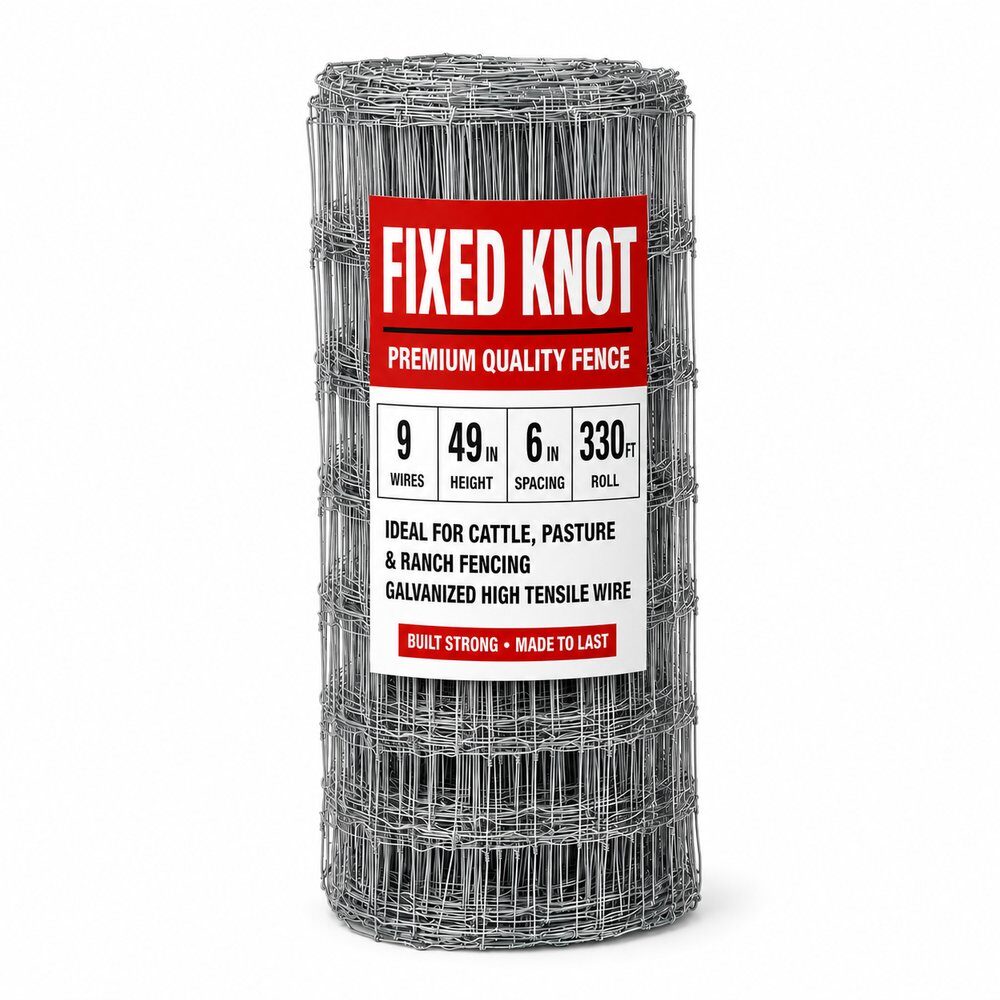 49 inch fixed knot pasture and cattle fence roll model 949-6-330