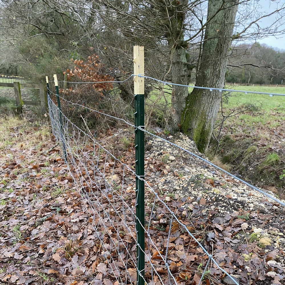 T post spacing for woven wire fence